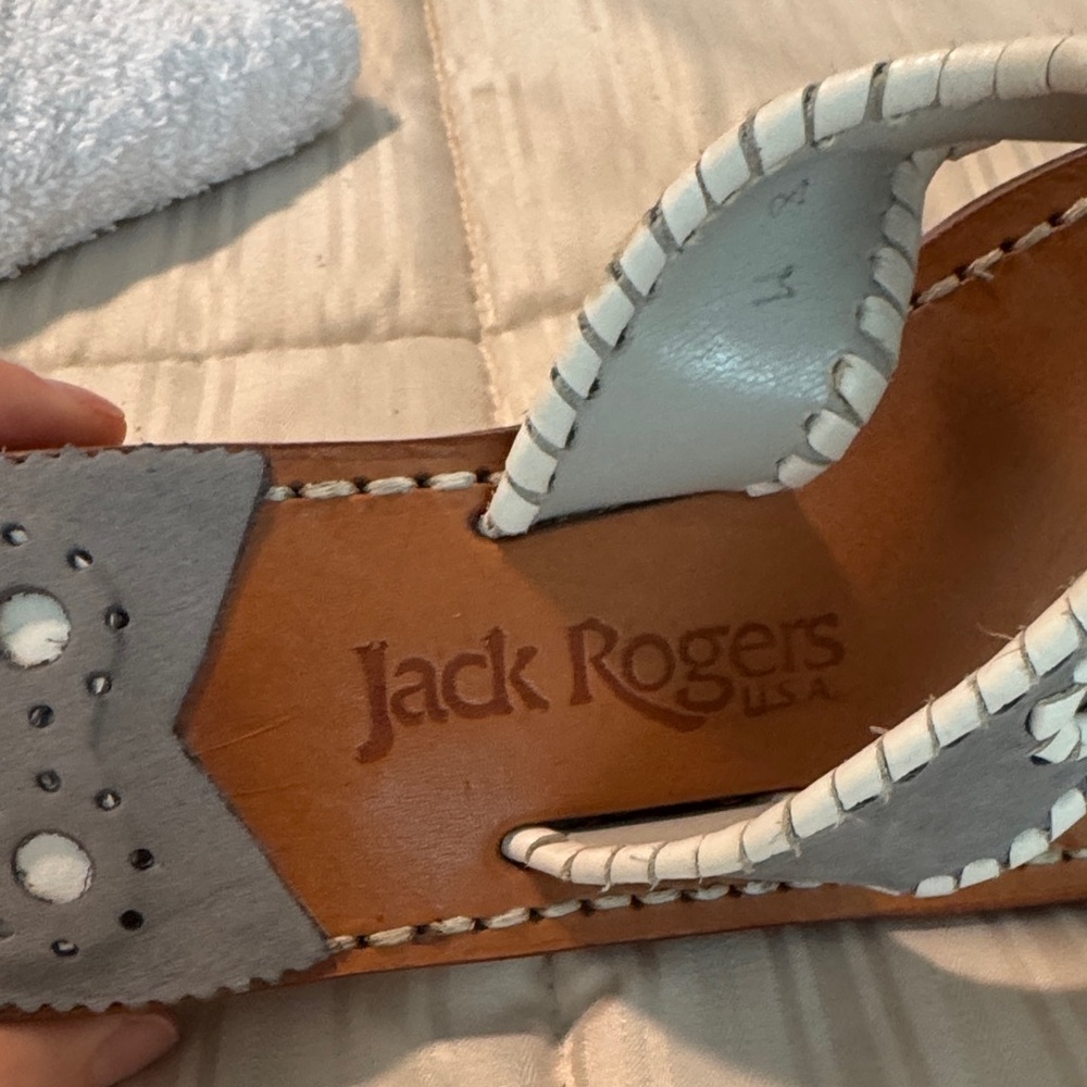 Jack Rogers Gray and Tan Sandals - Picture 2 of 6